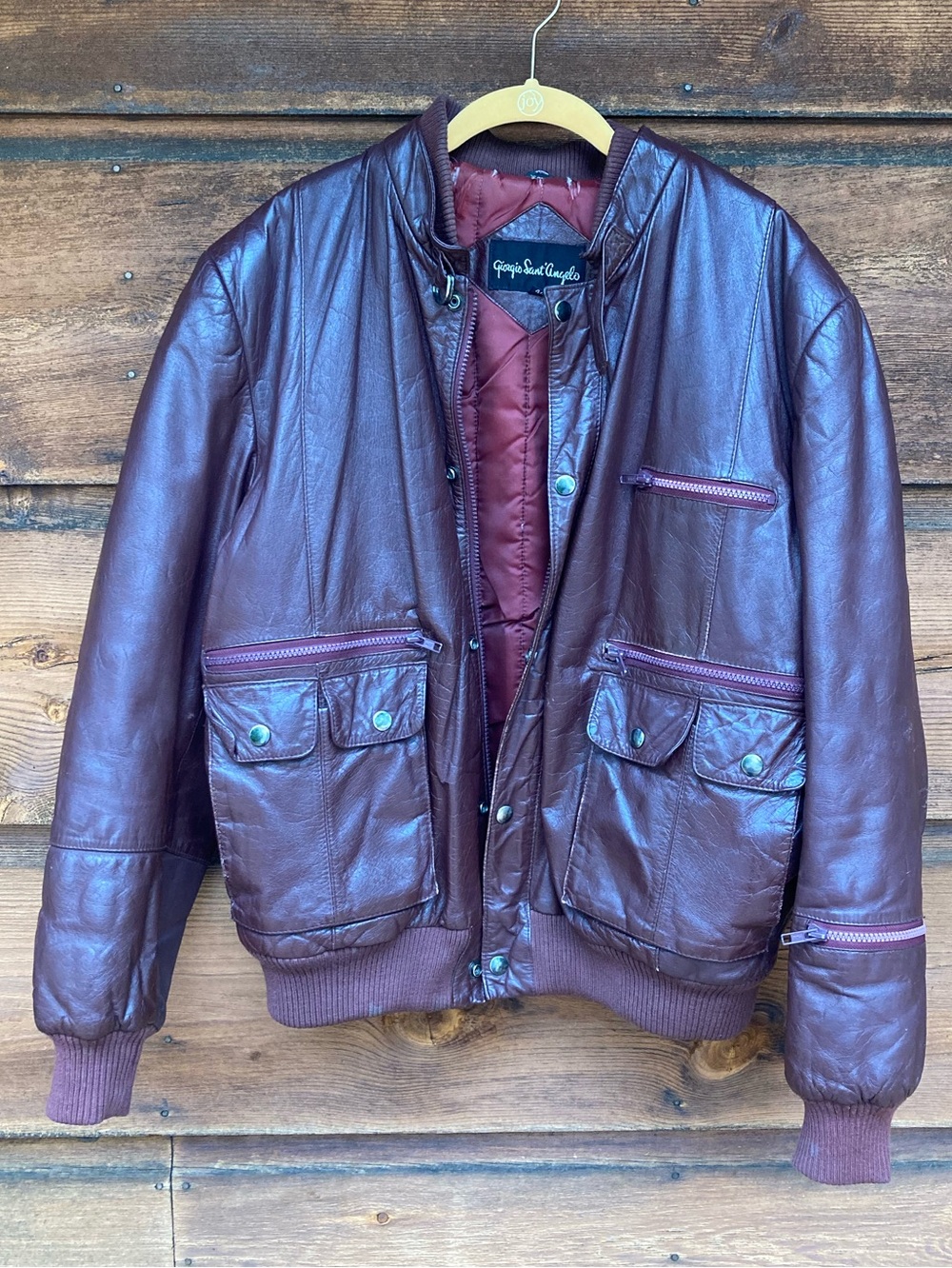 Men's Leather Vintage Bomber Giorgio Sant'Angelo